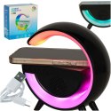 Lampka RGB ładowarka indukcyjna radio czarna Lampka RGB ładowarka indukcyjna radio czarna
