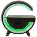 Lampka RGB ładowarka indukcyjna radio czarna Lampka RGB ładowarka indukcyjna radio czarna