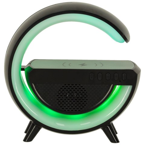 Lampka RGB ładowarka indukcyjna radio czarna Lampka RGB ładowarka indukcyjna radio czarna