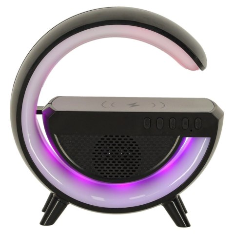 Lampka RGB ładowarka indukcyjna radio czarna Lampka RGB ładowarka indukcyjna radio czarna