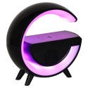 Lampka RGB ładowarka indukcyjna radio czarna Lampka RGB ładowarka indukcyjna radio czarna