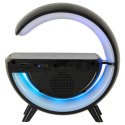 Lampka RGB ładowarka indukcyjna radio czarna Lampka RGB ładowarka indukcyjna radio czarna
