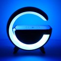 Lampka RGB ładowarka indukcyjna radio czarna Lampka RGB ładowarka indukcyjna radio czarna