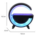 Lampka RGB ładowarka indukcyjna radio czarna Lampka RGB ładowarka indukcyjna radio czarna