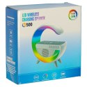 Lampka RGB ładowarka indukcyjna radio czarna Lampka RGB ładowarka indukcyjna radio czarna