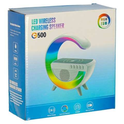 Lampka RGB ładowarka indukcyjna radio czarna Lampka RGB ładowarka indukcyjna radio czarna