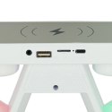Lampka RGB z ładowarką indukcyjną z radiem biała Lampka RGB z ładowarką indukcyjną z radiem biała