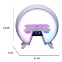 Lampka RGB z ładowarką indukcyjną z radiem biała Lampka RGB z ładowarką indukcyjną z radiem biała