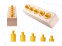 Odważniki cylindry drewniane montessori kolorowe Odważniki cylindry drewniane montessori kolorowe