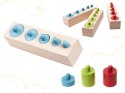 Odważniki cylindry drewniane montessori kolorowe Odważniki cylindry drewniane montessori kolorowe