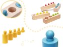 Odważniki cylindry drewniane montessori kolorowe Odważniki cylindry drewniane montessori kolorowe