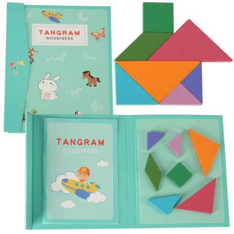 Tangram książeczka magnetyczna układanka klocki 3D Tangram książeczka magnetyczna układanka klocki 3D