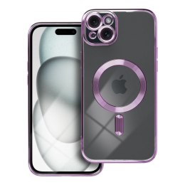 Futerał ELECTRO MAG COVER kompatybilny z MagSafe do IPHONE 15 Plus fioletowy