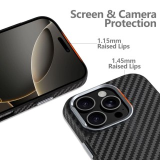 Etui Tech-Protect Ion Carbon MagSafe na iPhone 16 Pro Max - czarno-szare