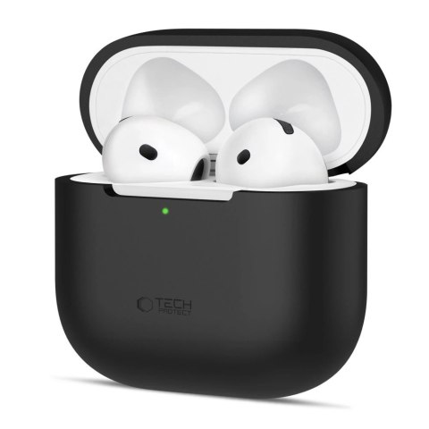 Etui Tech-Protect Silicone na Apple AirPods 4 - czarne Etui Tech-Protect Silicone na Apple AirPods 4 - czarne