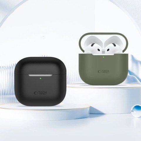 Etui Tech-Protect Silicone na Apple AirPods 4 - czarne Etui Tech-Protect Silicone na Apple AirPods 4 - czarne