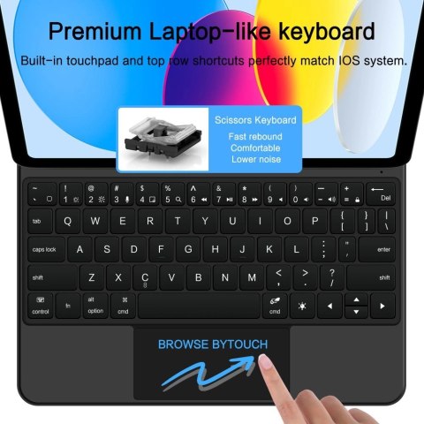 Etui Tech-Protect Smartcase Magnetic z klawiaturą na iPad 10.9" 2022 / iPad 11" 2025 - czarne Etui Tech-Protect Smartcase Magnetic z klawiaturą na iPad 10.9" 2022 / iPad 11" 2025 - czarne