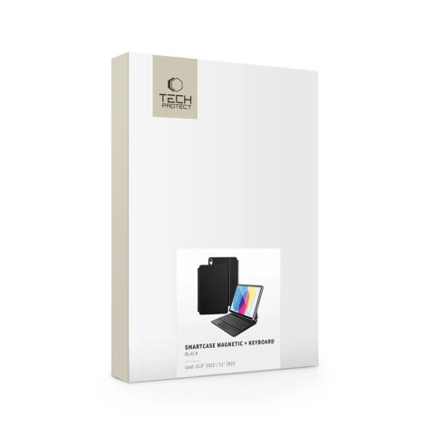 Etui Tech-Protect Smartcase Magnetic z klawiaturą na iPad 10.9" 2022 / iPad 11" 2025 - czarne Etui Tech-Protect Smartcase Magnetic z klawiaturą na iPad 10.9" 2022 / iPad 11" 2025 - czarne