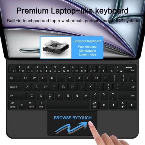 Etui Tech-Protect Smartcase Magnetic z klawiaturą na iPad Pro 12.9" 2020 / 2021 / 2022 / iPad Air 13" 2024 / 2025 - czarne Etui Tech-Protect Smartcase Magnetic z klawiaturą na iPad Pro 12.9" 2020 / 2021 / 2022 / iPad Air 13" 2024 / 2025 - czarne