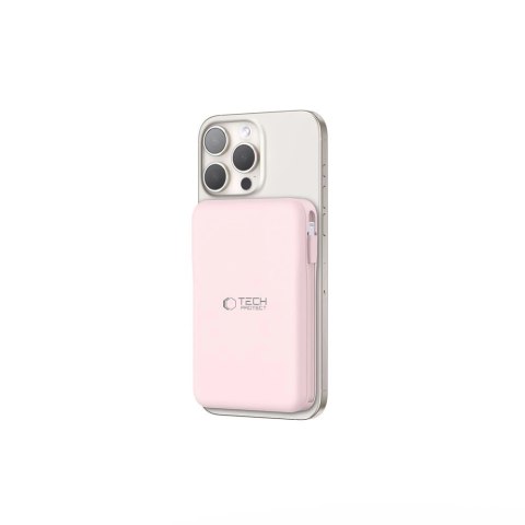 Powerbank Tech-Protect PB31 LifeMag MagSafe 10000 mAh - różowy
