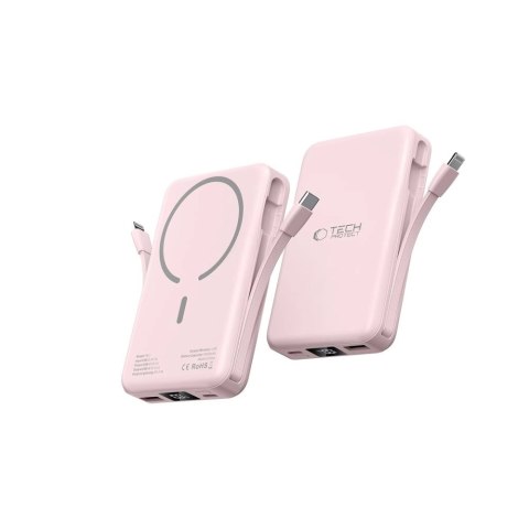 Powerbank Tech-Protect PB31 LifeMag MagSafe 10000 mAh - różowy