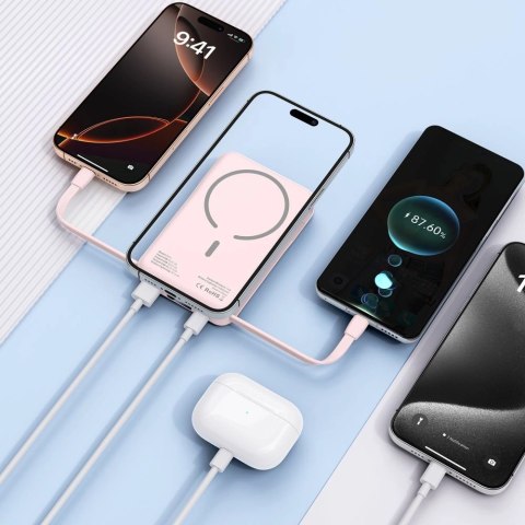 Powerbank Tech-Protect PB31 LifeMag MagSafe 10000 mAh - różowy