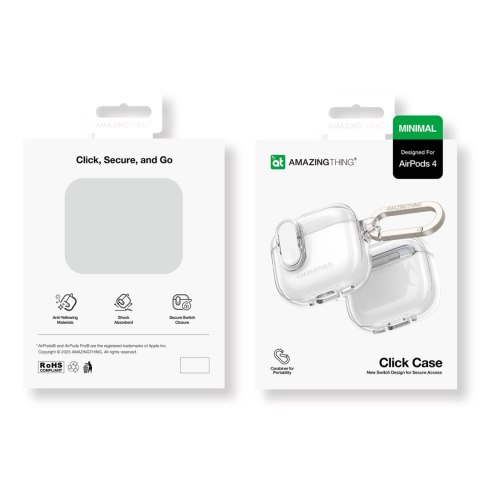 Etui AMAZINGTHING Minimal Case do AirPods 4 - przezroczyste Etui AMAZINGTHING Minimal Case do AirPods 4 - przezroczyste