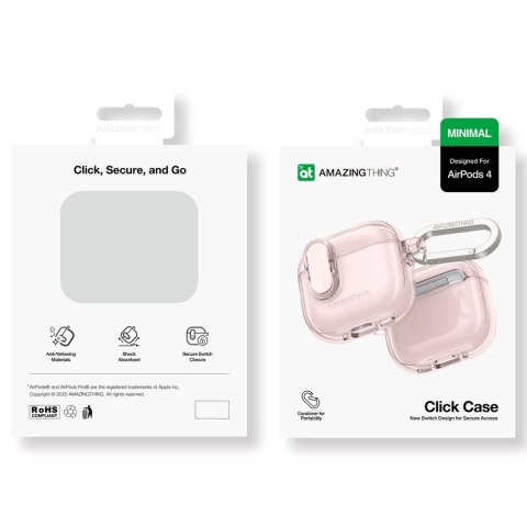 Etui AMAZINGTHING Minimal Case do AirPods 4 - różowe Etui AMAZINGTHING Minimal Case do AirPods 4 - różowe