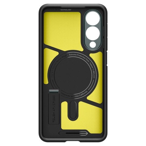 Etui Spigen Tough Armor MagSafe na Samsung Galaxy S25 Edge - zielono-czarne