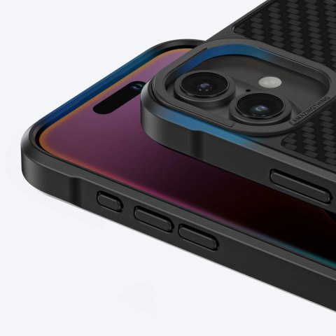 Etui pancerne AMAZINGTHING Titan Max Case z włóknami aramidowymi 1500D do iPhone 16 Plus - czarne