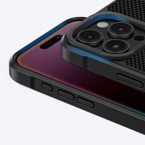 Etui pancerne AMAZINGTHING Titan Max Case z włóknami aramidowymi 600D do iPhone 16 Pro Max - czarne