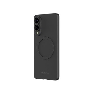 Etui silikonowe AMAZINGTHING Minimal Air Case z pierścieniem magnetycznym do Samsung Galaxy S25 Edge - czarne