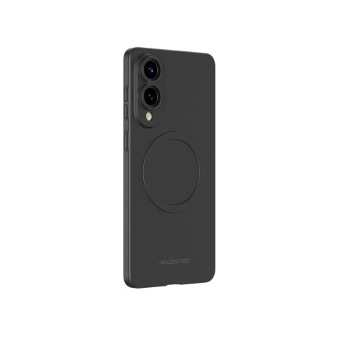 Etui silikonowe AMAZINGTHING Minimal Air Case z pierścieniem magnetycznym do Samsung Galaxy S25 Edge - czarne