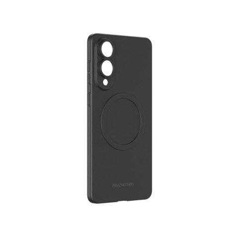 Etui silikonowe AMAZINGTHING Minimal Air Case z pierścieniem magnetycznym do Samsung Galaxy S25 Edge - czarne