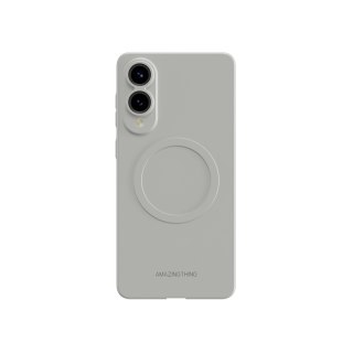 Etui silikonowe AMAZINGTHING Minimal Air Case z pierścieniem magnetycznym do Samsung Galaxy S25 Edge - szare