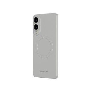 Etui silikonowe AMAZINGTHING Minimal Air Case z pierścieniem magnetycznym do Samsung Galaxy S25 Edge - szare