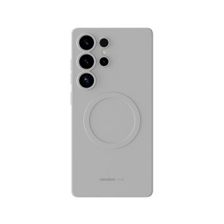 Etui silikonowe AMAZINGTHING Minimal Air Case z pierścieniem magnetycznym do Samsung Galaxy S25 Ultra - szare