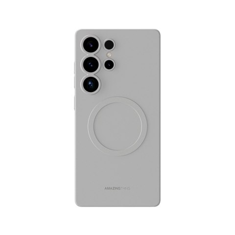 Etui silikonowe AMAZINGTHING Minimal Air Case z pierścieniem magnetycznym do Samsung Galaxy S25 Ultra - szare