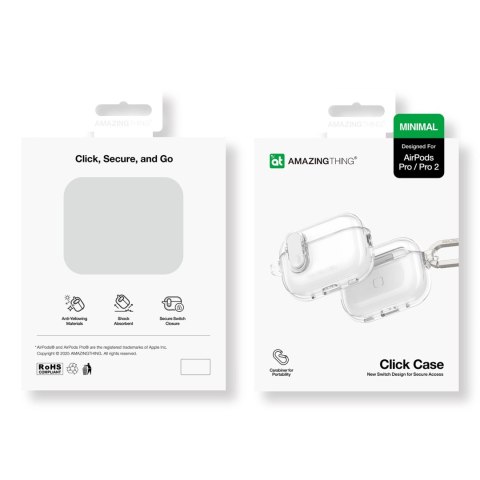 Etui silikonowe AMAZINGTHING Minimal Case do AirPods Pro 2 - przezroczyste Etui silikonowe AMAZINGTHING Minimal Case do AirPods Pro 2 - przezroczyste