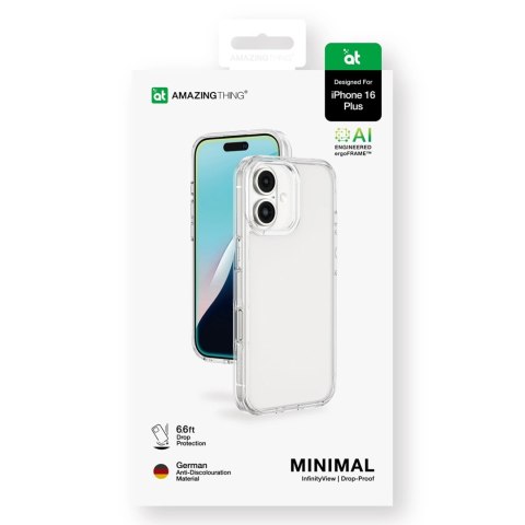 Etui silikonowe AMAZINGTHING Minimal Case do iPhone 16 Plus - przezroczyste
