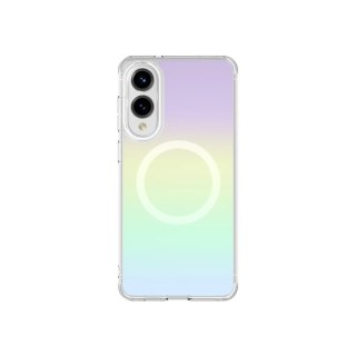 Etui silikonowe AMAZINGTHING Minimal Mag Case z pierścieniem magnetycznym do Samsung Galaxy S25 Edge - opalizujące