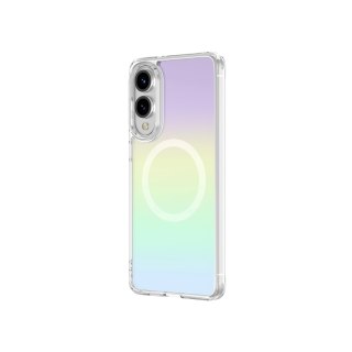 Etui silikonowe AMAZINGTHING Minimal Mag Case z pierścieniem magnetycznym do Samsung Galaxy S25 Edge - opalizujące