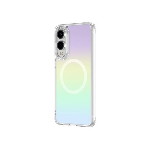 Etui silikonowe AMAZINGTHING Minimal Mag Case z pierścieniem magnetycznym do Samsung Galaxy S25 Edge - opalizujące
