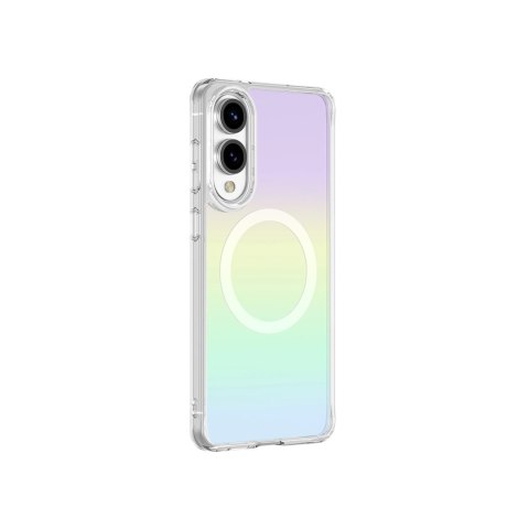 Etui silikonowe AMAZINGTHING Minimal Mag Case z pierścieniem magnetycznym do Samsung Galaxy S25 Edge - opalizujące