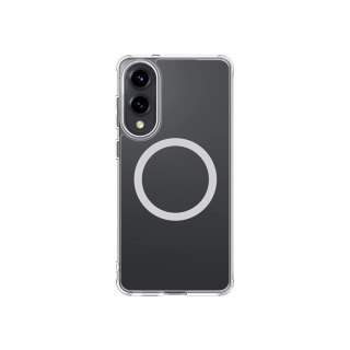 Etui silikonowe AMAZINGTHING Minimal Mag Case z pierścieniem magnetycznym do Samsung Galaxy S25 Edge - przezroczyste