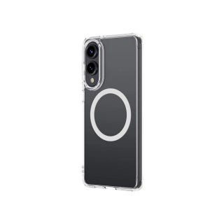 Etui silikonowe AMAZINGTHING Minimal Mag Case z pierścieniem magnetycznym do Samsung Galaxy S25 Edge - przezroczyste
