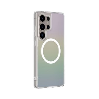 Etui silikonowe AMAZINGTHING Minimal Mag Case z pierścieniem magnetycznym do Samsung Galaxy S25 Ultra - opalizujące