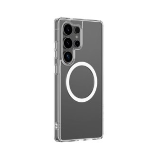 Etui silikonowe AMAZINGTHING Minimal Mag Case z pierścieniem magnetycznym do Samsung Galaxy S25 Ultra - przezroczyste