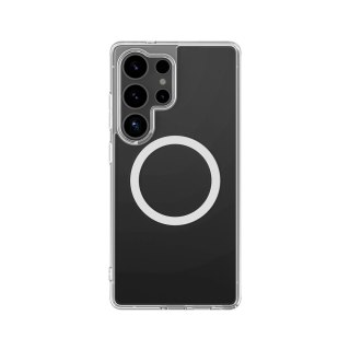 Etui silikonowe AMAZINGTHING Minimal Mag Case z pierścieniem magnetycznym do Samsung Galaxy S25 Ultra - przezroczyste
