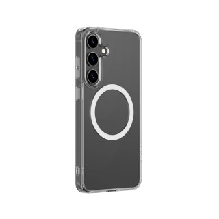 Etui silikonowe AMAZINGTHING Minimal Mag Case z pierścieniem magnetycznym do Samsung Galaxy S25 - przezroczyste